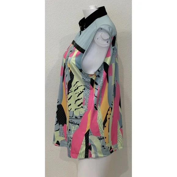 Jamie Sadock Womens 1/4 Zip Performance Stretch Top Size L Kapalua Golf Tennis - Picture 3 of 14